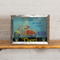 1960s Capri Scooter Illuminated Advertising Box Sign