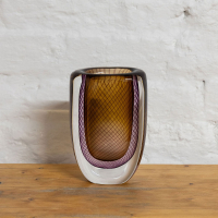 Fish Net Vase by Vicke Lindstrand for Kosta